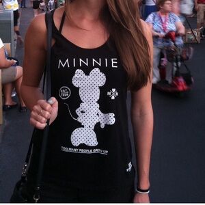 Neff Minnie Mouse Too Many People Grow Up Tank Top Black XS